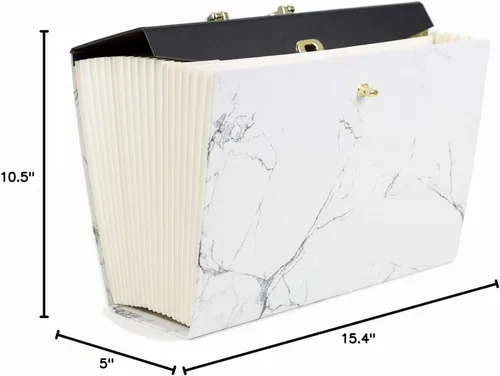 Vista 6 de U Brands Carpeta de archivos expandible de moda, tamaño legal, 19 bolsillos