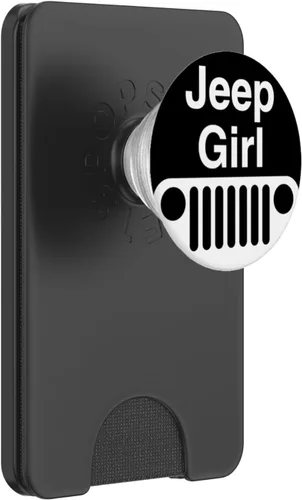 Vista 7 de Off Road Driving SUV Car Truck Tractor Girl Blanco Negro PopSockets Estándar PopGrip