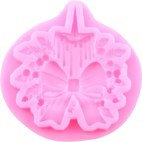 Vista 6 de Mujiang Moldes de silicona para lámpara de calle, moldes de flores de Pascua de Navidad para decoración de pasteles, decoración de cupcakes