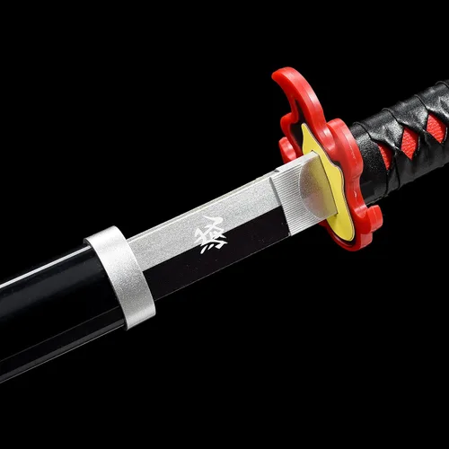 Vista 56 de ziqing Espada samurái de anime hecha a mano, espada Agatsuma Zenitsu, espada Kamado Tanjirou, espada Rengoku Kyoujurou de 41 pulgadas, varios