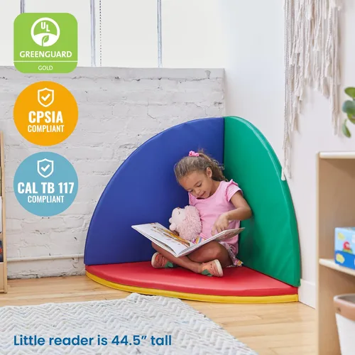 Vista 6 de ECR4Kids SoftZone - Tapete modular de juego de actividades, rincón de lectura, surtido, 4 piezas