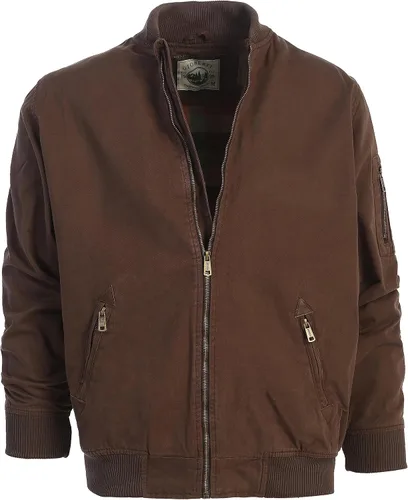 Vista 11 de Gioberti - Chaqueta bomber para hombre, de sarga, 100 % de algodón, con cremallera completa