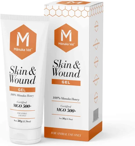 Vista 10 de Manuka Gel veterinario para piel y heridas, 500+ MGO miel de manuka de grado médico, tratamiento de curación rápida y reparación de la piel