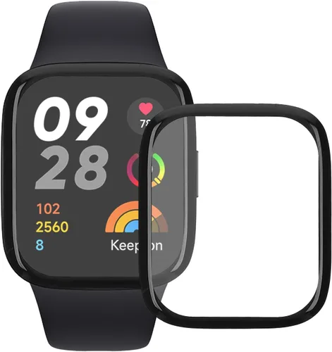 Vista 7 de kwmobile Protector de pantalla compatible con Xiaomi Redmi Watch 3 - 2 protectores de reloj inteligente antihuellas