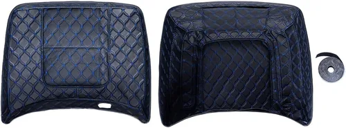 Vista 16 de Advanblack Forros para Tour Pack, Forro con Costura de Hilo Negro King Tour Pack