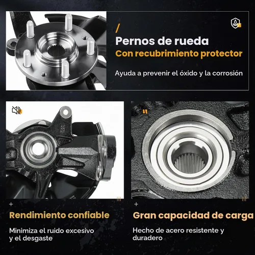 Vista 2 de 2 PIEZAS de conjunto de rodamiento de cubo de rueda de estriberas delanteras para Ford Fusion 2006-2012, para Mercury Milan 2006-2011, para Lincoln
