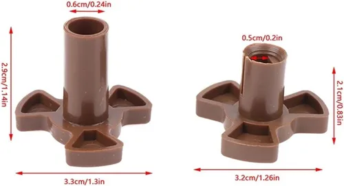 Vista 7 de 2PCS Universal Turntable Coupler Microwave Oven Roller Guide Support Tray Shaft(L)