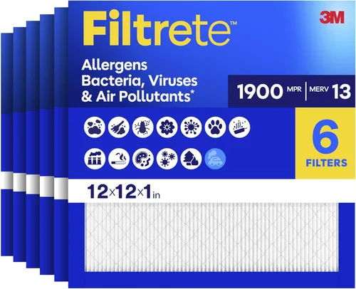 Vista 16 de Filtrete - Paquete de 6 filtros plisados para aire acondicionado de 10 x 20 x 1 pulgadas, MERV 13, MPR 1900, filtro premium para alérgenos