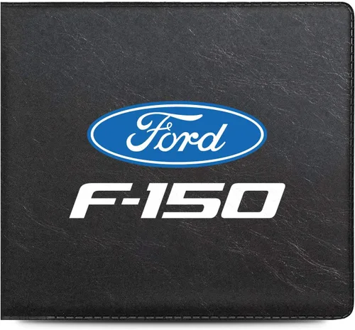 Vista 3 de iPick Image Cartera para documentos de registro de seguro de automóvil Ford F-150, con licencia oficial, Negro, Clásico, moderno