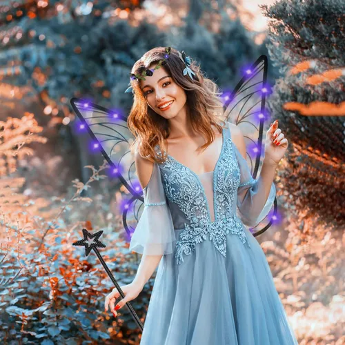Vista 3 de Halloween Costume Fairy Wings Angel Wings for Women and Girls