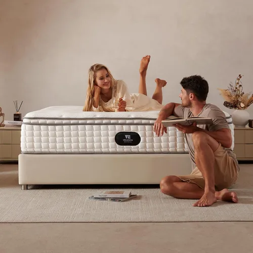 Vista 10 de Colchón Queen, Colchón de Espuma Viscoelástica con Gel Refrescante de 12 pulgadas, Sueño Fresco, Alivio de Presión con Soporte Medio Firme, Mejora