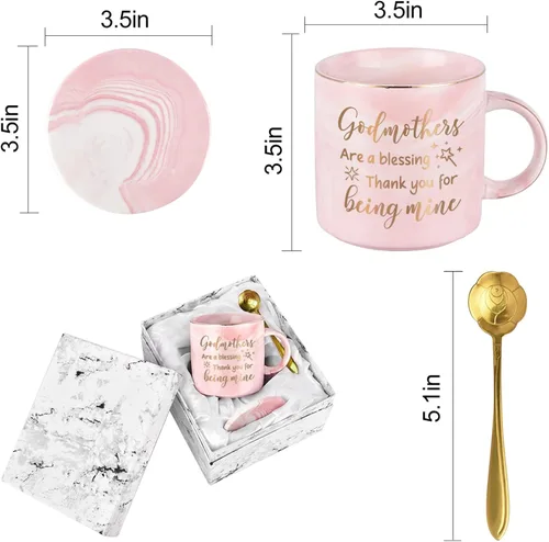 Vista 6 de Maustic Regalo para madrina, regalo de propuesta de madrina, taza de Godmothers Are a Blessing, regalo de Navidad para el Día de la Madre