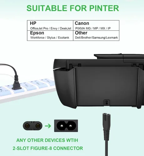 Vista 6 de Cable de alimentación de CA compatible con Sony PS3 PS4 PS5 PSP PSV, Playstation 3 4 Slim, Microsoft Xbox One S Xbox Series S Xbox One X Xbox Series