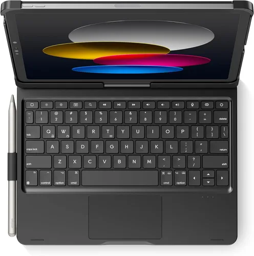 Vista 13 de edaiser Funda de teclado giratoria para Apple iPad mini 6ª 7ª generación a17 Pro, teclado Bluetooth compacto con trackpad retroiluminado RGB