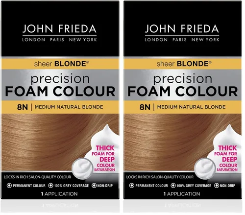 Vista 18 de John Frieda Color de Espuma de Precisión, Negro Azulado 2A, Kit de Coloración Capilar de Cobertura Completa, Cobertura Anti-Desvanecimiento de 2A