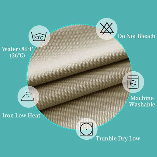 Vista 6 de Macochico Cortinas impermeables para patio al aire libre, cortinas opacas con aislamiento térmico, cortinas resistentes al viento para puerta Beige