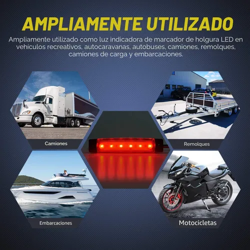 Vista 8 de Nilight Luz de Marcador Lateral 30PCS 3.8 Pulgadas Ámbar Rojo Blanco 6 LED Indicador Luz de Posición Marina Barco Luces de Navegación para Yate