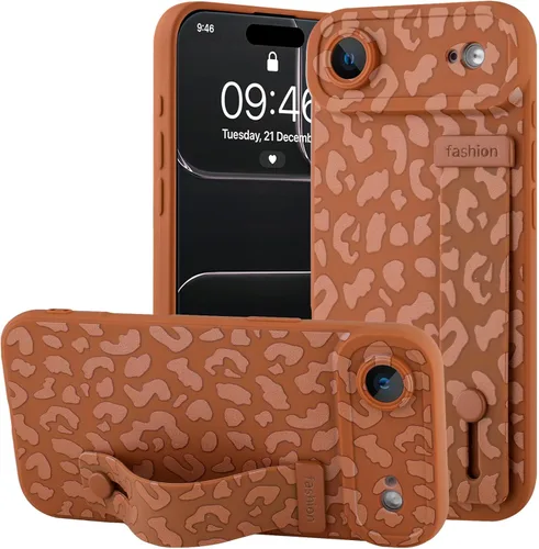 Vista 18 de OOK - Funda compatible con iPhone 11 en color vino rojo con estampado de leopardo, de TPU a prueba de golpes, cubierta delgada de silicona