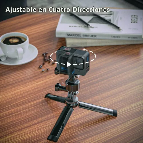Vista 3 de Accesorios magnéticos para GoPro, base de liberación rápida para bicicleta, selfie stick, monopie, soporte de trípode, compatible con GoPro Hero