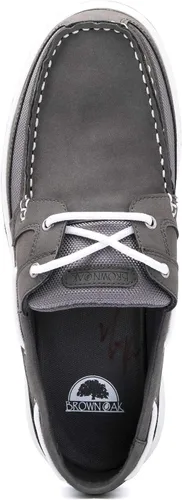 Vista 6 de Zapatos casuales para hombre - Zapatos de barco cómodos de espuma viscoelástica duradera para hombre, suela de goma, piel sintética y cordones