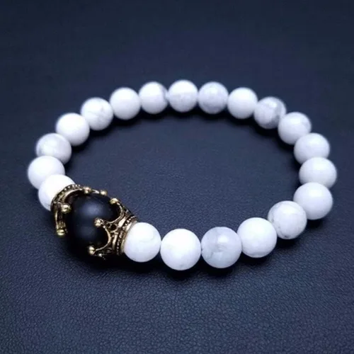 Vista 5 de Pulsera de lujo con cuentas de piedra natural de ojo de tigre para hombre, estilo 2
