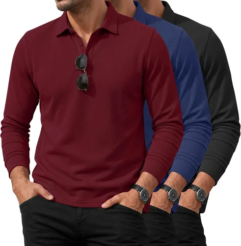 Vista 10 de Neer Paquete de 3 camisetas tipo polo para hombre
