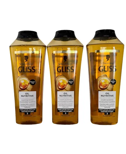 Vista 3 de Gliss Aceite de champú nutritivo 13.6 onzas (13.5 fl oz) (paquete de 3)