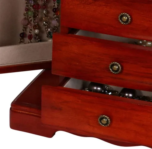 Vista 8 de Mele & Co Harmony - Joyero musical de madera personalizable con cajonesgrabados personalizados para mujeres, niñas