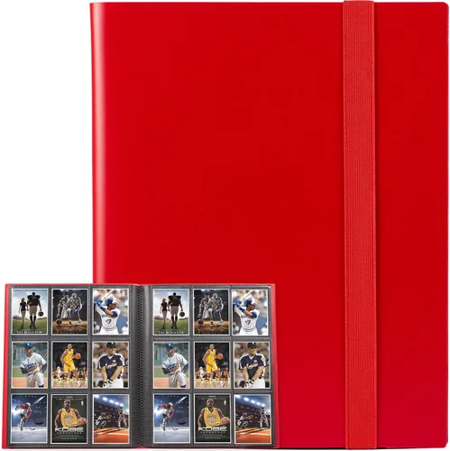 Vista 16 de GEAoffice Carpeta de tarjetas, 9 bolsillos, carpeta de álbum de tarjetas intercambiables, carpeta de bolsillo de carga lateral 360 para tarjetas