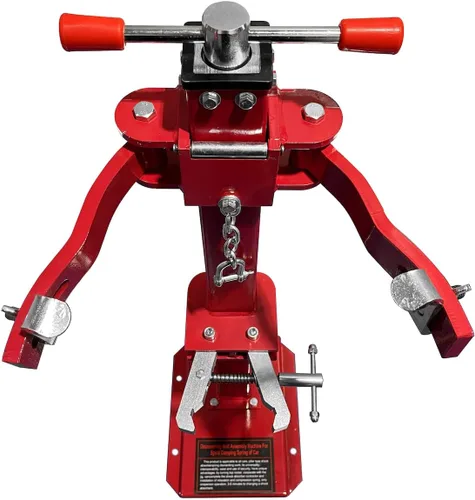 Vista 8 de Compresor de resorte automático para vehículos hidráulicos de servicio pesado rojo Mano, compresor de bobina de resorte, mango de elevación