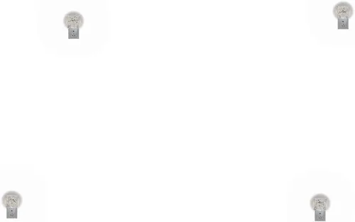 Vista 6 de Lámpara de noche LED enchufable con sensor de luz, libélulas florales grungy, luz blanca, paquete de 2 unidades, para pasillo, baño, dormitorio