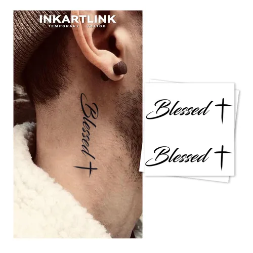 Vista 9 de INKARTLINK Tattoo Tech, 2 hojas de tatuaje semipermanente mediano, tatuajes temporales de diseño artístico para adultos, dura 1-2 semanas