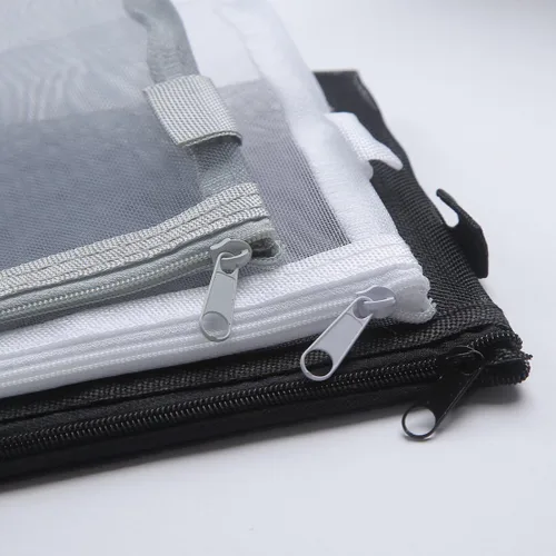Vista 6 de HYFAN Bolsa de archivos con cremallera, transpirable, de malla transparente, para documentos, almacenamiento para suministros de oficina