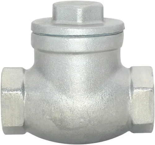 Vista 2 de 1/2" Válvula de retención de giro de acero inoxidable SS316, rosca hembra NPT x hembra, WOG 200 PSI PN16 CF8M