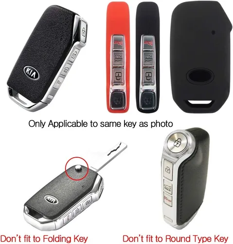 Vista 2 de Fob Remote Smart Key Case Protector Funda de silicona para vehículos Kia