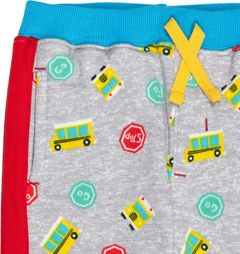 Vista 5 de CoComelon JJ - Paquete de 2 pantalones deportivos de forro polar para niños pequeños, Azul Patchwork