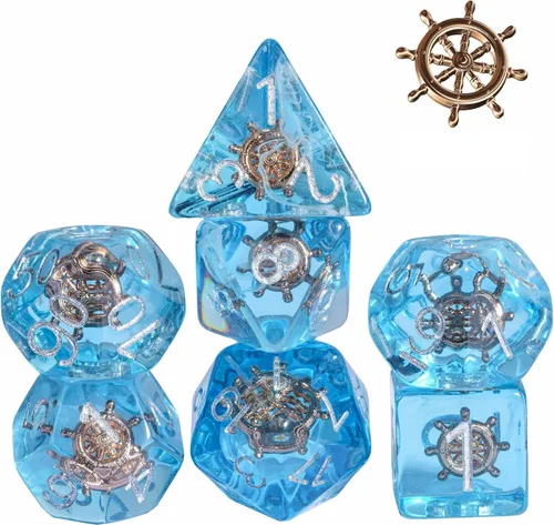 Vista 20 de UDIXI Juego de 7 dados poliédricos DND D&D, RPG D y D con bolsa de almacenamiento para juegos de rol y otros juegos de mesa (Aarakocra)