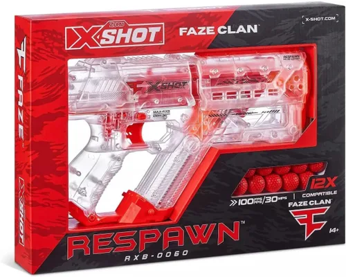 Vista 4 de X-Shot Faze Clan Respawn con 12 bolas de dardos + paquete de 50 bolas de dardos
