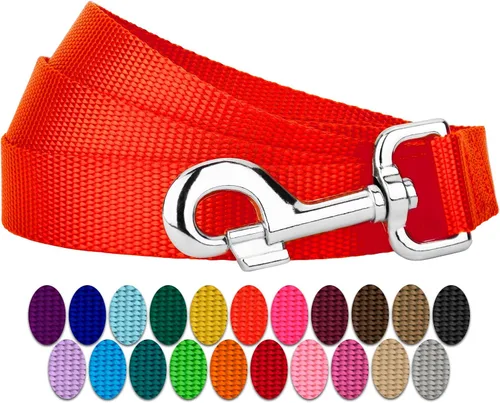 Vista 27 de Country Brook Petz - Correa para perro de nailon duradera de estilo tradicional de 1 pulgada con broche fácil de usar para razas pequeñas, medianas