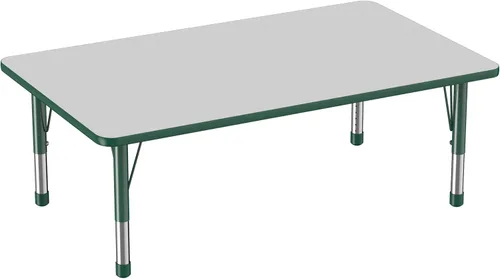 Vista 43 de FDP - Mesa rectangular para actividades escolares y aulas (24 x 36 pulgadas), patas gruesas para niños pequeños, altura ajustable de 15 a 24