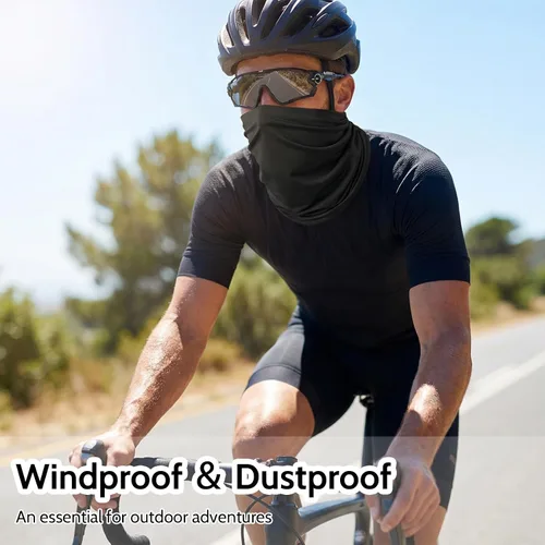 Vista 5 de 4 Pack Neck Gaiter Cooling Breathable Face Mask Summer UV Protection Bandana Gator Scarf for Men Women