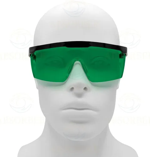 Vista 3 de ABSORBER Gafas de seguridad láser UV y rojas para 405 nm, 445 nm, 650 nm y luz láser infrarroja para depilación, protección ocular con montura