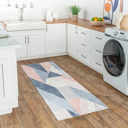 Vista 11 de nuLOOM Adeline - Alfombra hexagonal moderna lavable a máquina, 4 x 6, color beige Adeline Beige