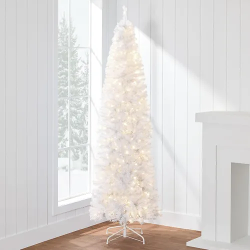 Vista 8 de Best Choice Products - Árbol de Navidad artificial, de 4.5 pies, preiluminado, negro, árbol delgado para el hogar, oficina, decoración de fiesta