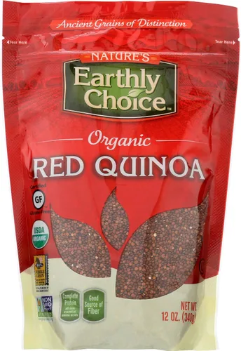 Vista 3 de Nature's Earthly Choice Quinua roja orgánica de primera calidad, proteína completa, buena fuente de fibra, grano entero, Kosher, certificado