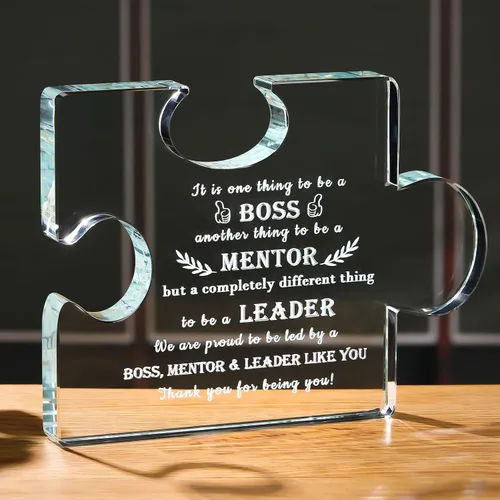 Vista 9 de Movdyka Regalo de Cristal Grabado para Jefe que se Va para Mujeres y Hombres, Grandes Regalos de Apreciación para la Mejor Señora Jefe, Decoración