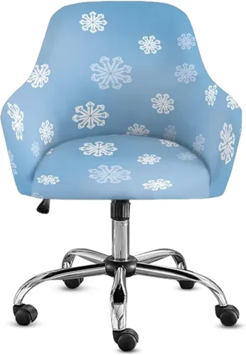 Vista 12 de Funda de asiento para silla de oficina, diseño de muñeco de nieve, con reposabrazos, reutilizable, moderna, con parte inferior elástica, fácil