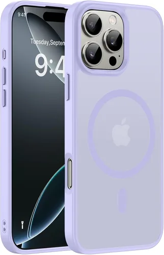 Vista 69 de Miracase - Funda magnética para iPhone 13 de 6.1 pulgadas (compatible con MagSafe) (con 2 protectores de pantalla), protección de grado militar Negro