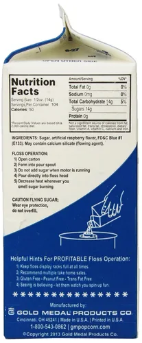 Vista 2 de Gold Medal Flossugar-3.25lbs./52oz.,BOO-BLUE,Frambuesa azul