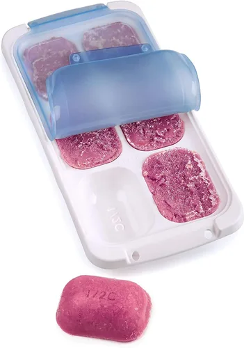 Vista 4 de Suitable Food Storage Freezer Pod Tray with Lid 4 Piece Set